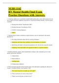 NURS 1142 RN Mental Health Final Exam  Practice Questions with Answers&period;