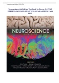 Neuroscience 6th Edition Test Bank by Purves LATEST EDITION 2022-2023 (VERIFIED) GUARANTEED PASS 100%