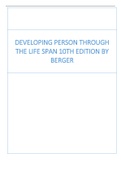 Test Bank For Developing Person Through the Life Span 10th Edition by Berger