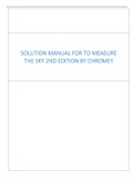 Solution Manual for To Measure the Sky 2nd Edition by Chromey