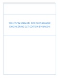 Solution Manual for Sustainable Engineering 1st Edition by Bakshi