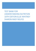 Test Bank for Understanding Nutrition 16th Edition Ellie Whitney Sharon Rady Rolfes
