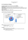 Biology 1305 Study Guide &lpar;Ch&period; 1-18&rpar; Final Review