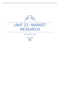 Unit 22 Assignment 1 - Market Research BTEC Business (DISTINCTION)