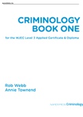 Summary Full Notes for Unit 3 Controlled Assessment - WJEC Applied Diploma in Criminology. VERIFIED