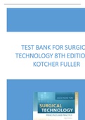 Test Bank for Surgical Technology 8th Edition by Kotcher Fuller Updated