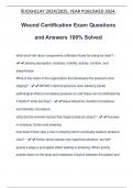 Wound Certification Exam Questions and Answers 100&percnt; Solved