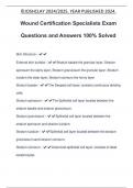 Wound Certification Specialists Exam Questions and Answers 100&percnt; Solved
