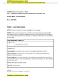 Template for Unit 4 Touchstone - Communication at Work Final / Communication at Work Touchstone Plan and Communicate a Time-Based Task Sophia Course (answered)