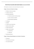 NR 341 Week 3 Exam One Study Guide (Chapters 1, 2, 3, 4, 5, 9, 10, 14