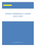 CHEM 103 MODULE EXAM