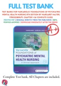 Test Banks For Varcarolis' Foundations of Psychiatric Mental Health Nursing 8th Edition by Margaret Halter, 9780323389679, Chapter 1-36 Complete Guide