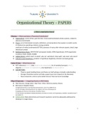 Summary of ALL papers from  Organization Theory (441074-B-6) 