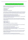 RN Mental Health Online Practice B Questions And Answers With Complete Solution
