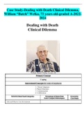  Case Study-Dealing with Death Clinical Dilemma, William “Butch” Welka, 72 years old-graded A-2022-2024