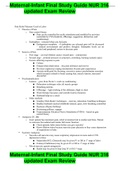 Maternal-Infant Final Study Guide NUR 316 updated Exam Review