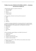  NURS 6512N WEEK 2 QUIZ 1 – Questions and Answers (Graded A