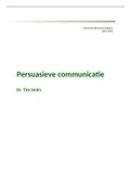 Samenvatting slides + notities les persuasieve communicatie