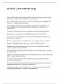 Animal Care and Nursing Exam Questions and Answers&period;