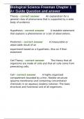Biological Science Freeman Chapter 1 A&plus; Guide Question and answer 
