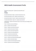 HESI Health Assessment Fortis Exam with Questions and Answers