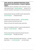 QMA INSULIN ADMINISTRATION EXAM Questions and Answers &lpar;Latest Update 2025&rpar;
