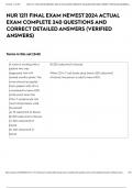 NUR 1211 FINAL EXAM NEWEST 2024 ACTUAL EXAM COMPLETE 240 QUESTIONS AND CORRECT DETAILED ANSWERS &lpar;VERIFIED ANSWERS&rpar;