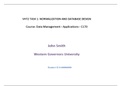 WGU C170 VHT2 TASK 1&colon; NORMALIZATION AND DATABASE DESIGN