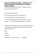 Advanced Pharmacology - Modules 1-5 Exam Questions and Answers &lpar;Latest Update 2025&rpar;