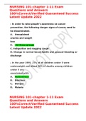 NURSING 101-chapter 1-11 Exam Questions and Answers 100&percnt;Correct&sol;Verified Guaranteed Success Latest Update 2022