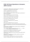 CSD 115 Exam Questions & Answers 100&percnt; Correct