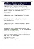 Test Bank - Wong's Nursing Care of Infants and Children 2024-2025