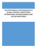 Solution Manual for Managing in a Global Economy&comma; Demystifying International Macroeconomics 2nd Edition Marthinsen