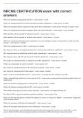 NRCME CERTIFICATION exam with correct answers&period;