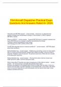  FAA Aircraft Dispatcher Practical Exam Questions And Answers Rated A&plus; 2024&period;