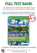 Test Bank For Health Promotion Throughout the Life Span 9th Edition by Carole Edelman, Elizabeth Kudzma 9780323416733 Chapter 1-25 Complete Guide.
