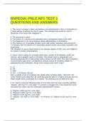 RNPEDIA&semi; PNLE NP1 TEST 1 QUESTIONS AND ANSWERS