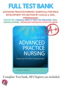 Test Banks For Advanced Practice Nursing: Essentials for Role Development 4th Edition by Lucille A Joel, 9780803660441, Chapter 1-30 Complete Guide