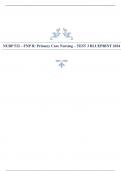 NURP 532 &ndash; FNP II&colon; Primary Care Nursing &ndash; TEST 3 BLUEPRINT 2024