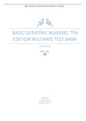BASIC GERIATRIC NURSING 7TH  EDITION WILLIAMS TEST BANK