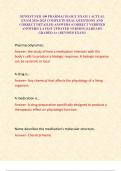 NEWEST NUR 100 PHARMACOLOGY EXAM 1 ACTUAL EXAM 2024-2025 COMPLETE REAL QUESTIONS AND CORRECT DETAILED ANSWERS &lpar;CORRECT VERIFIED ANSWERS&rpar; LATEST UPDATED VERSION &vert;ALREADY GRADED A&plus; &lpar;REVISED EXAM&rpar;