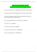 PAX RN STUDY GUIDE &ndash; MATH Questions and Answers 100&percnt; Correct