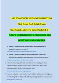 ATI PN Comprehensive Predictor Exam & Retake Exam Questions and Answers Latest &lpar;Verified Answers&rpar;