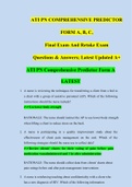 ATI PN COMPREHENSIVE PREDICTOR FORM A&comma; B&comma; C&comma; EXAM & RETAKE EXAM Questions & Answers&semi; Latest