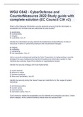 WGU C842 - CyberDefense and CounterMeasures 2022 Study guide with complete solution (EC Council CIH v2)