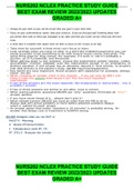 NURS202 NCLEX PRACTICE STUDY GUIDE BEST EXAM REVIEW 2022&sol;2023 UPDATES GRADED A&plus;