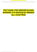 Gerontologic Nursing 6th Edition Meiner Test Bank (All 29 Chapters)