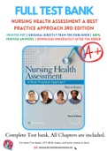 Test Bank for Nursing Health Assessment A Best Practice Approach 3rd Edition  By Sharon Jensen Chapter 1-30 Complete Guide A&plus;