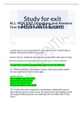 ALL HESI EXIT Questions and Answers Test Bank&semi; A&plus; Rated Guide &lpar;2022&rpar;