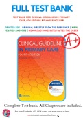 Test Bank For Clinical Guidelines in Primary Care, 4th Edition by Amelie Hollier 9781892418272 Chapter 1-19 Complete Guide.